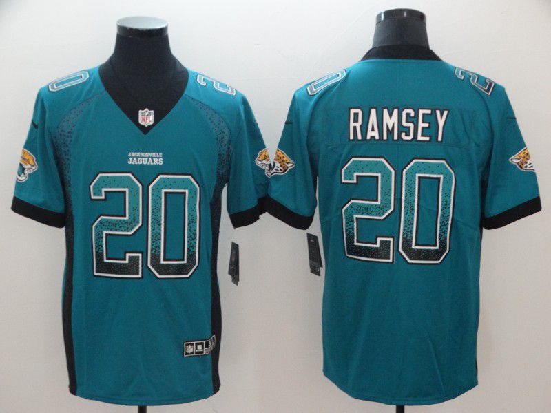 Men Jacksonville Jaguars #20 Ramsey Green Nike Drift Fashion Color Rush Limited NFL Jerseys